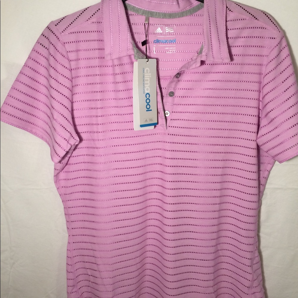 Adidas ClimacoolGolf Polo Shirt pink size L