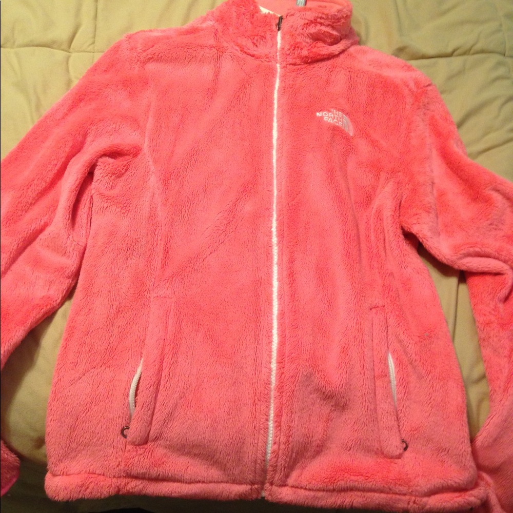 Pink fluffy north face