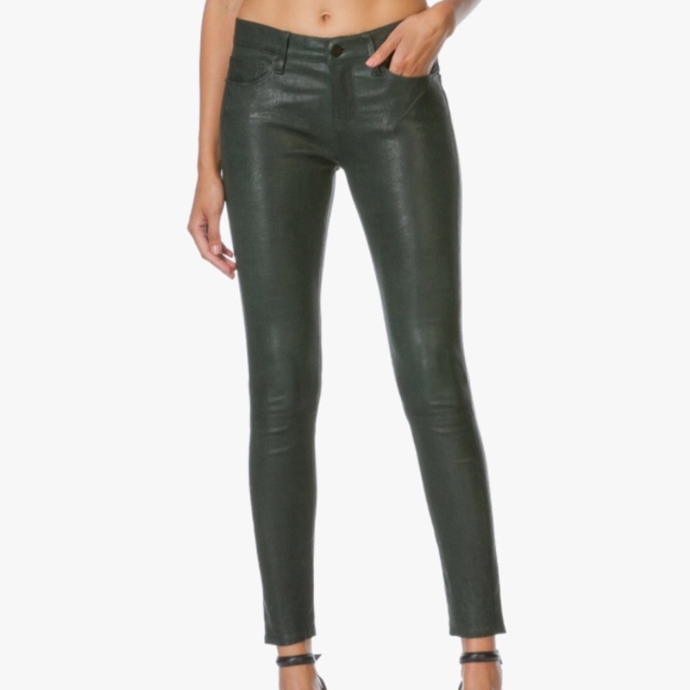 Frame Green Leather Pant Sz 29