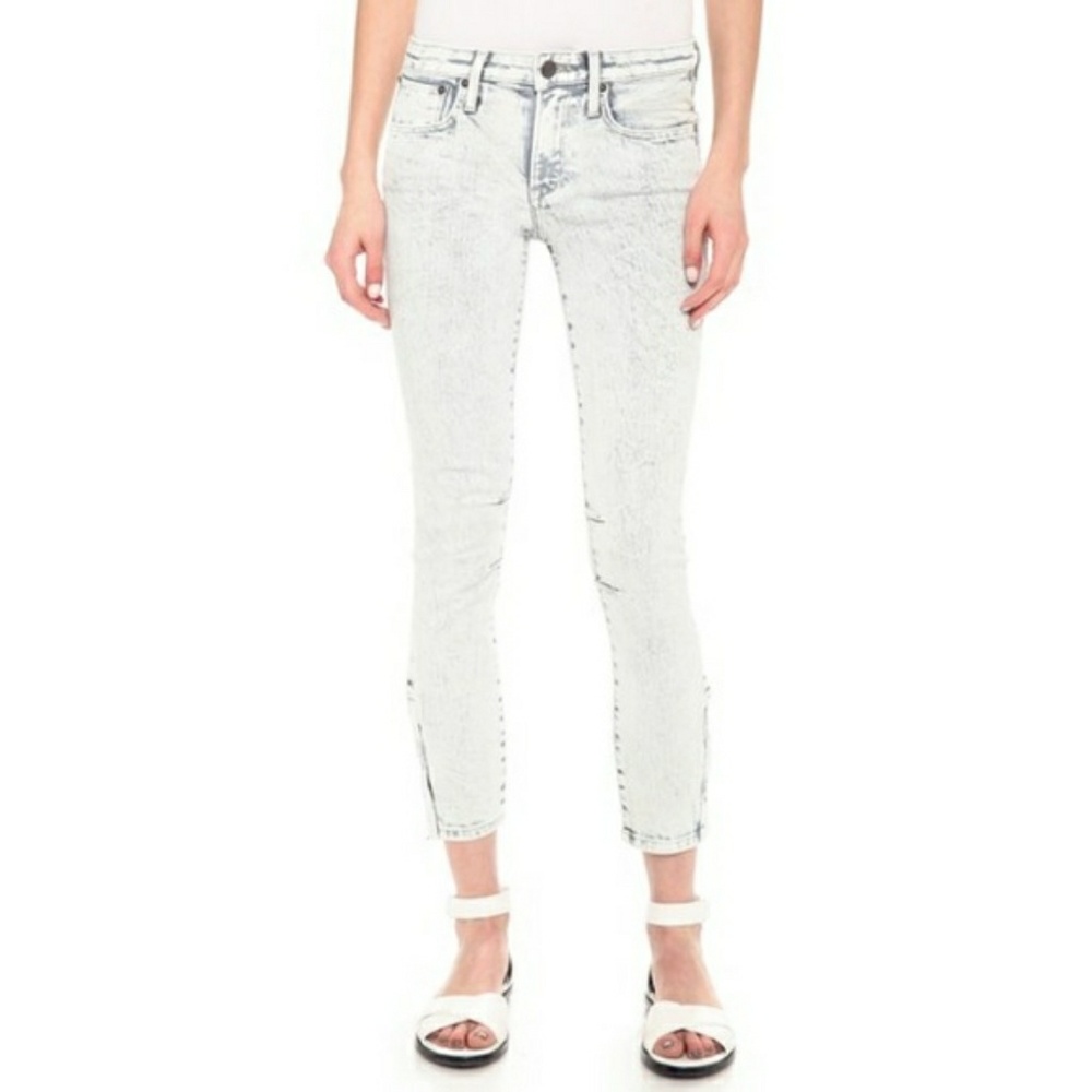 Helmut Lang Acid Wash Cropped Jeans