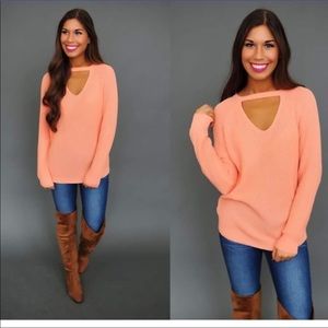 Peach orange sweater