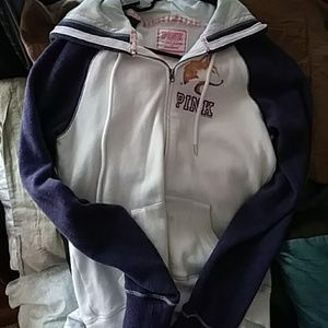 PINK HUSKIES ZIPUP SWEATSHIRT