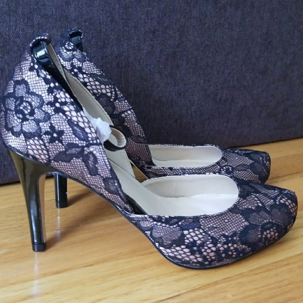 Lace Heels with ankle straps