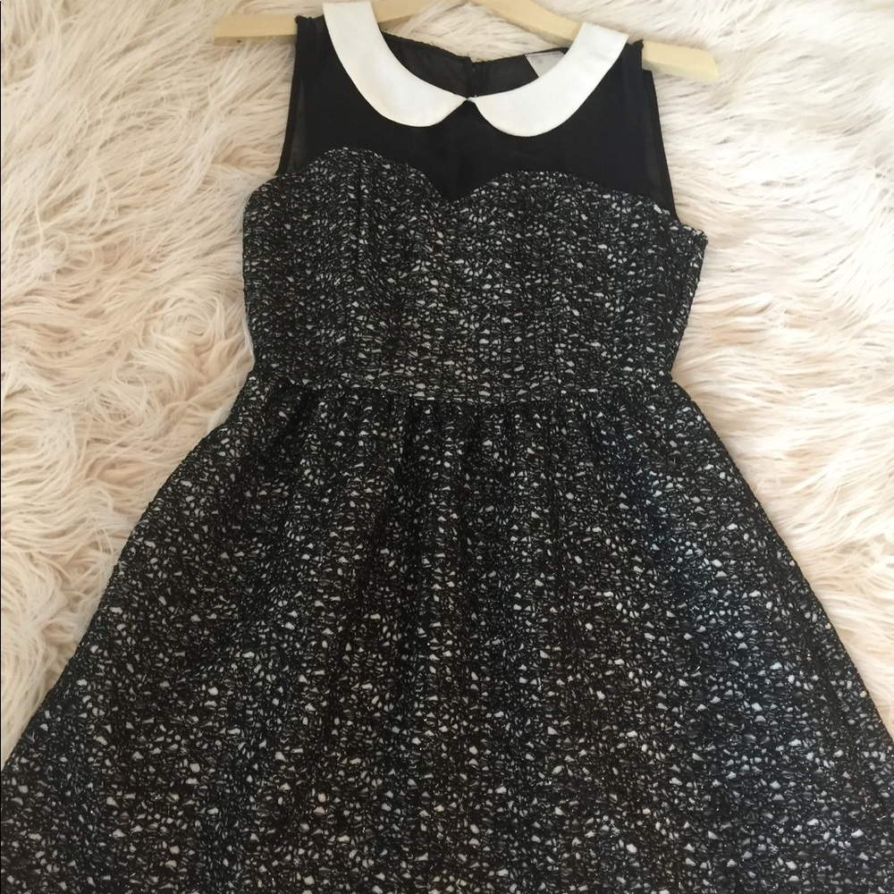 Black and white party dress