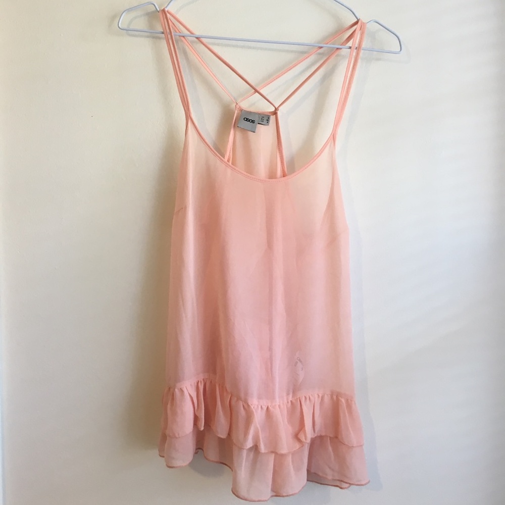 ASOS ruffle hem tank