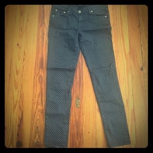 AG Super Skinny Polka Dot Jeans
