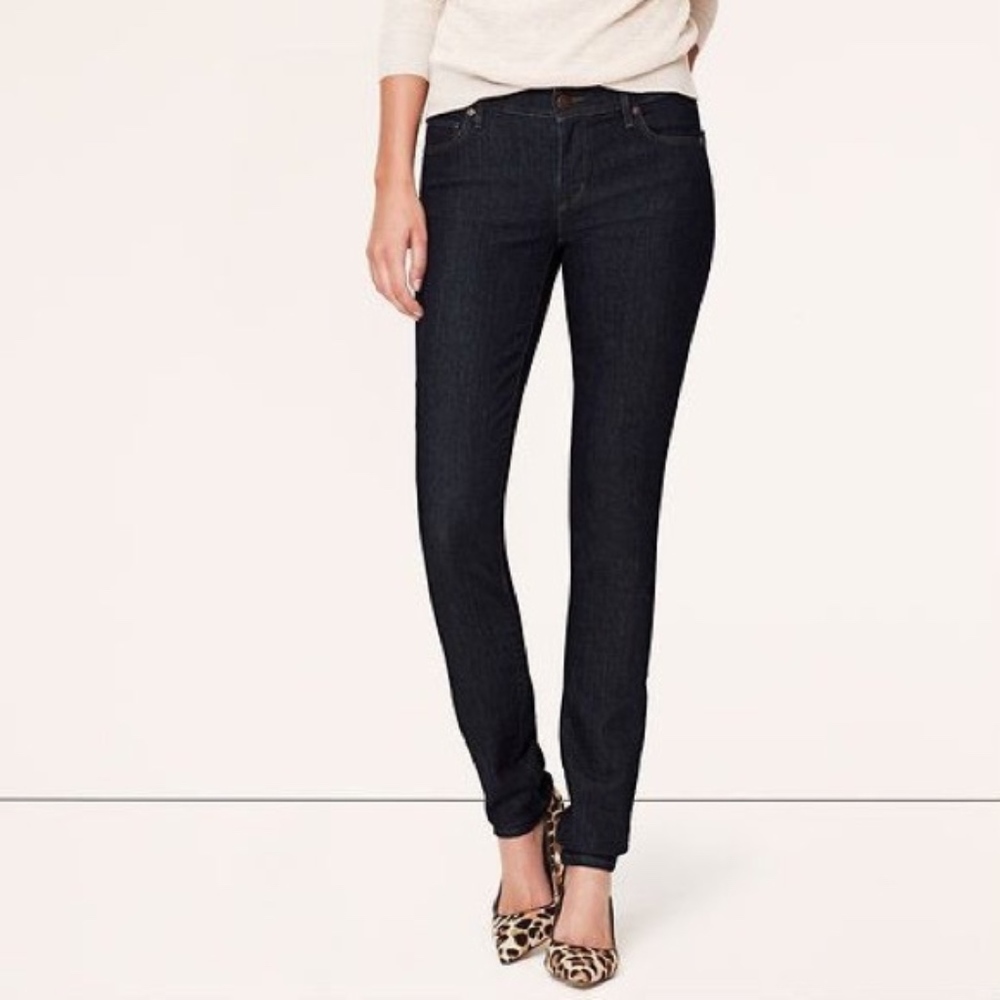 Loft Modern Skinny Dark Wash Jeans