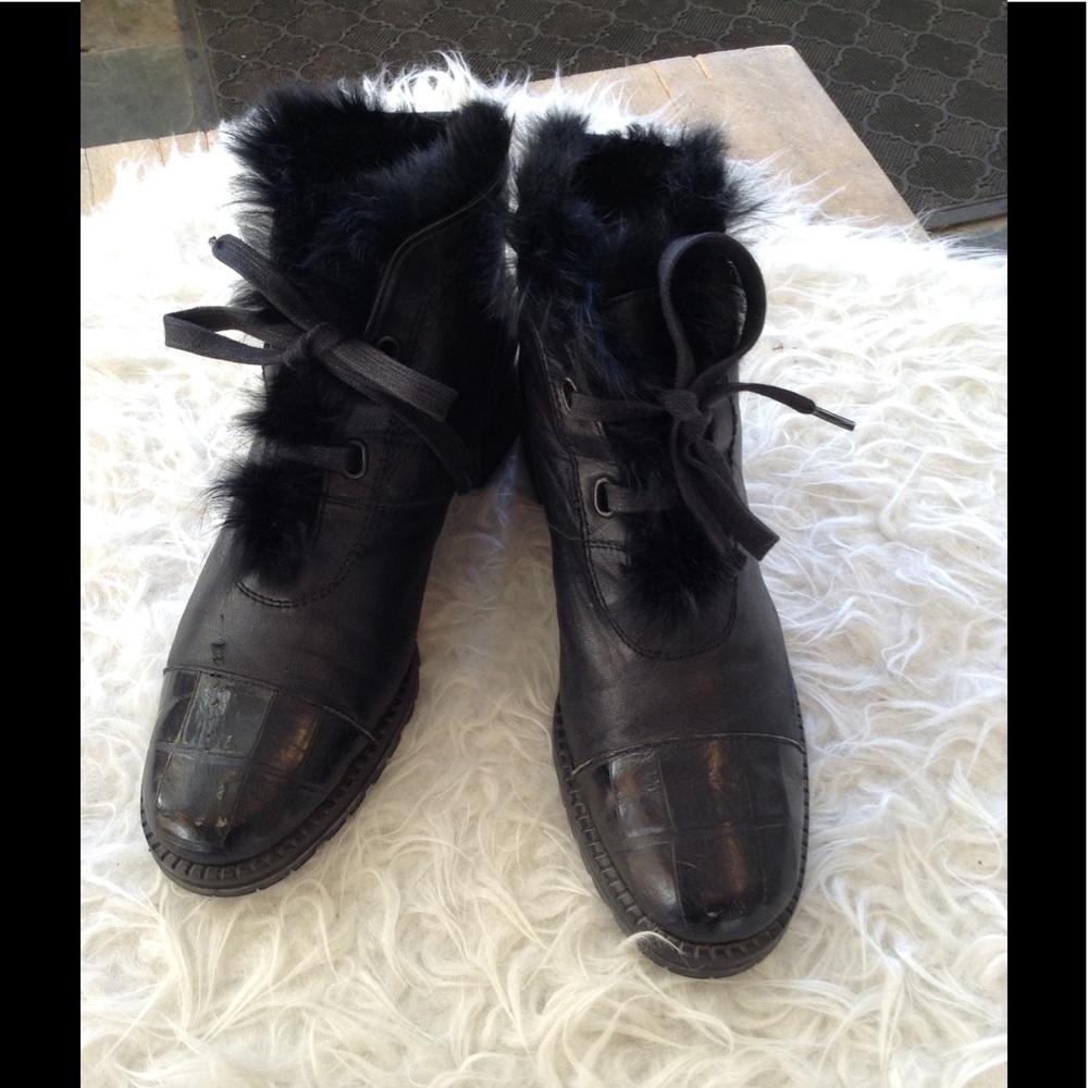 Custom Fur Lined Combat Boots