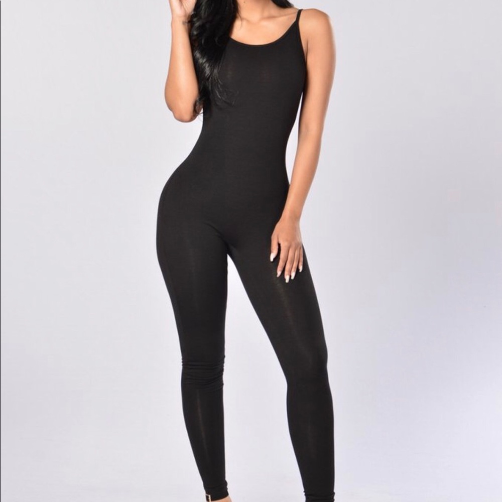 Black spandex body suit