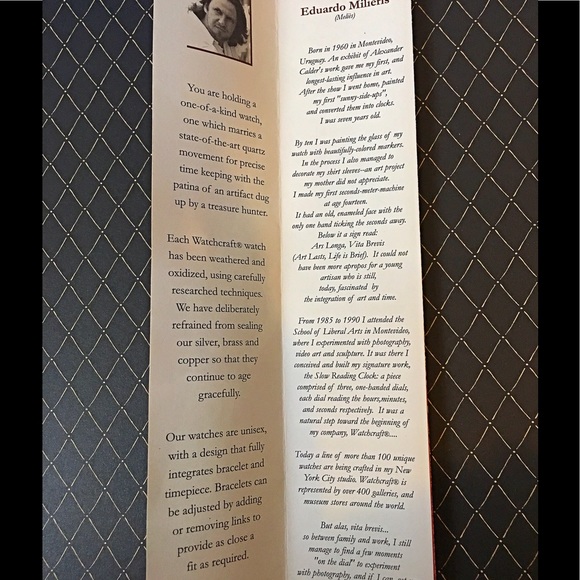 One Of A Kind Artisan Crafted Watch LIKE NEW! - Picture 4 of 4