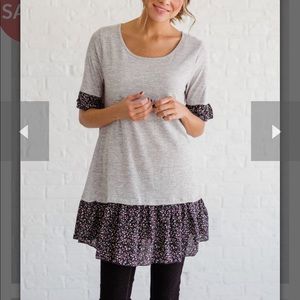 Sugar and Spice Heather Gray Tunic