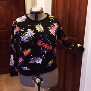 SOLD Forever 21+ Comic-Font Sweater