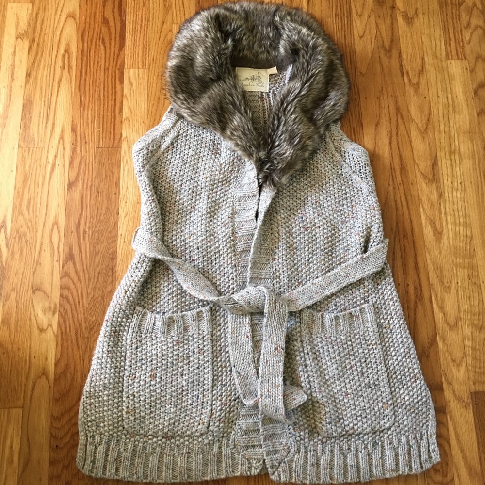 Anthropologie collared sweater vest size Large