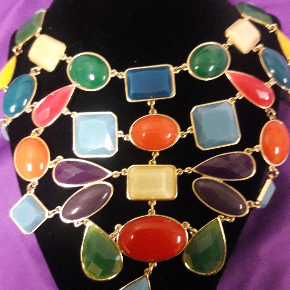 Liz Claiborne circa 1976 multi colored bib