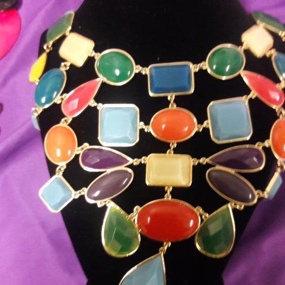 Liz Claiborne circa 1976 multi colored bib - Picture 2 of 7
