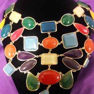 Liz Claiborne circa 1976 multi colored bib