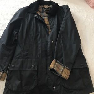 Barbour classic navy beadnell wax jacket