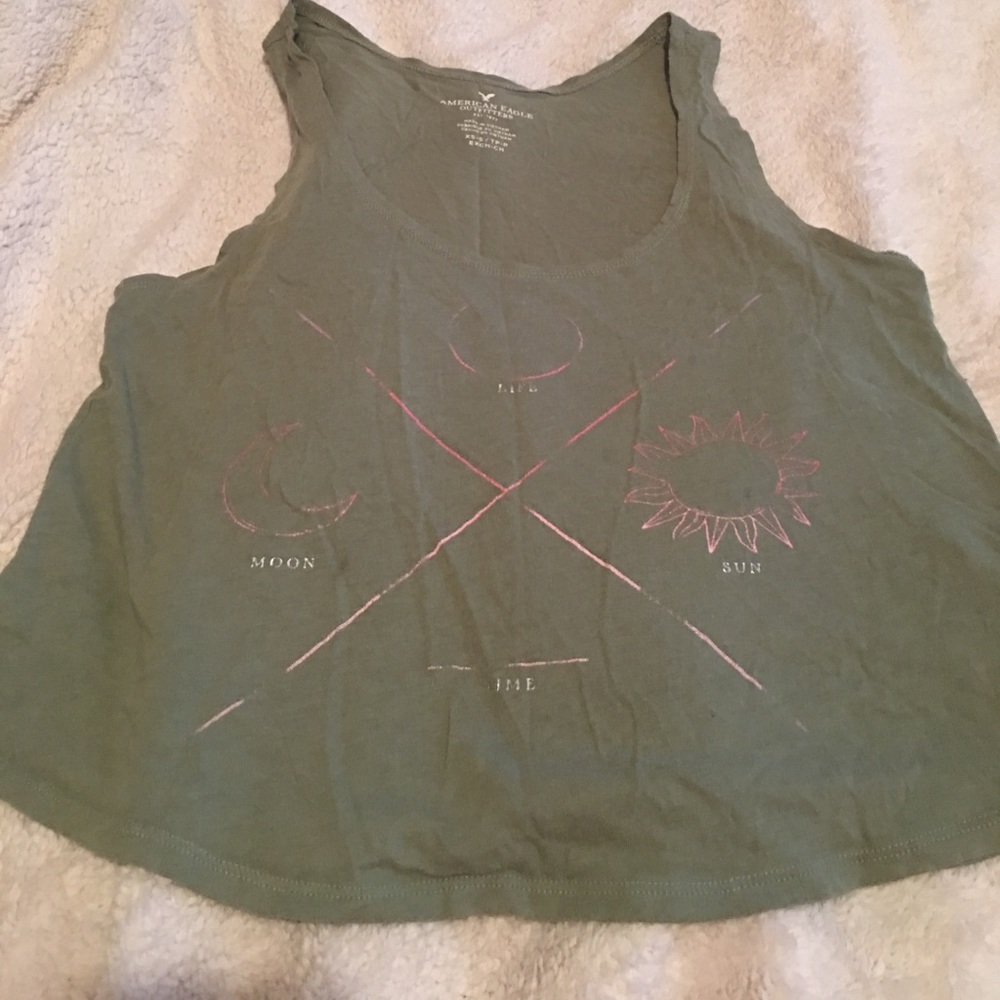 American Eagle Outfitters Green Tank