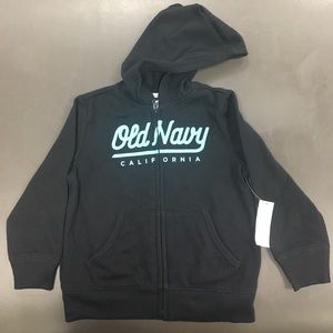 NWT Old Navy Toddler 3T Black Zipper Hoodie
