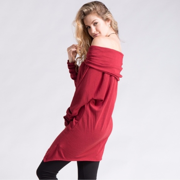 NWT Off Shoulder Asymmetrical Tunic - Picture 4 of 7