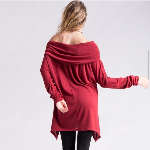 NWT Off Shoulder Asymmetrical Tunic - Picture 5 of 7