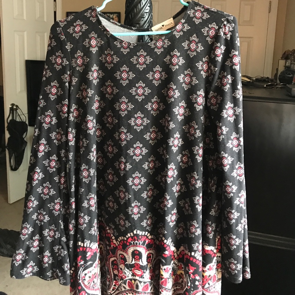 hippy flow floral dress