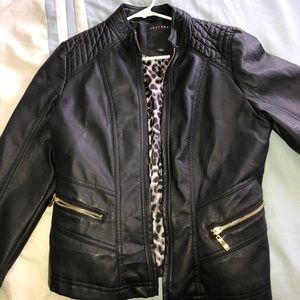 Leather motto jacket