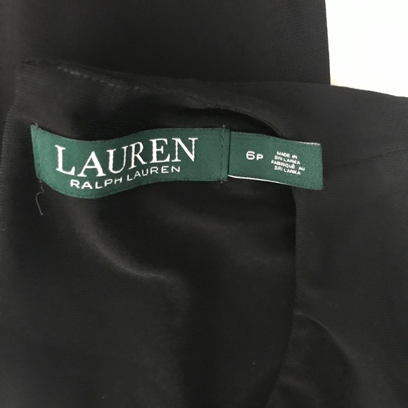 Lauren Ralph Lauren Dress Size 6P Black Ivory NEW - Picture 5 of 6