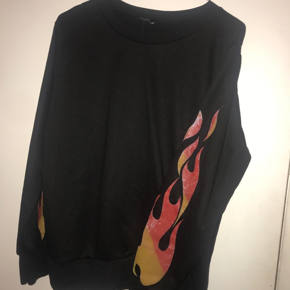 Flame crew neck sweatshirt