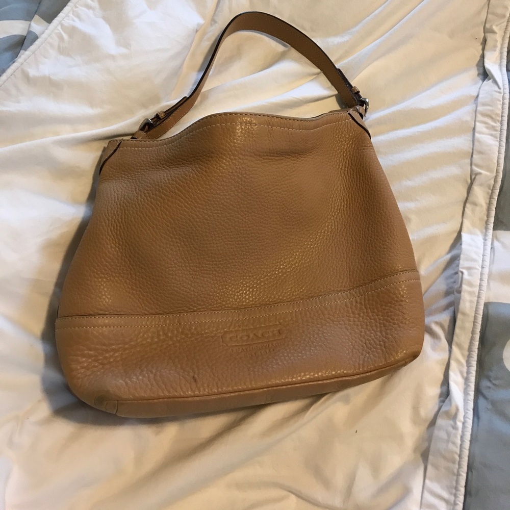 Camel colored coach bag