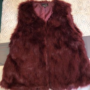 Faux fur vest