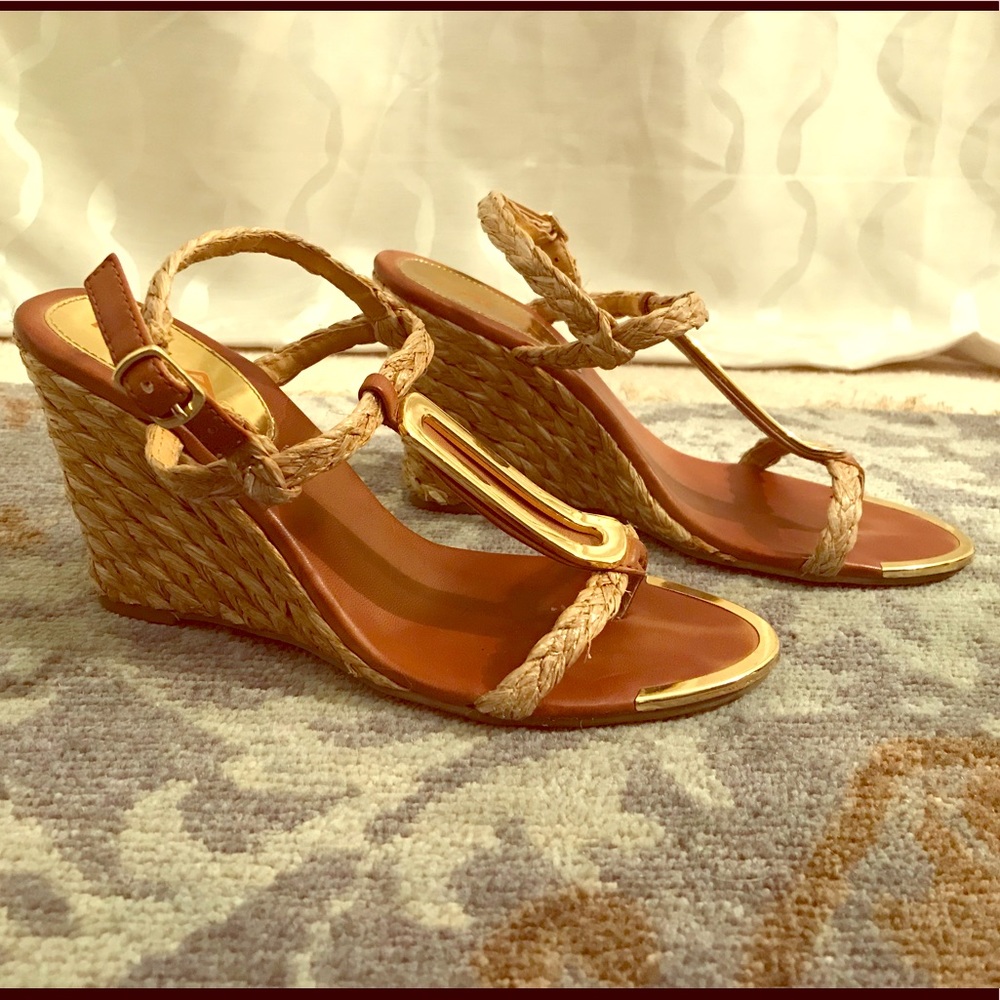Mia Braided Raffia Rope Wedge Sandal