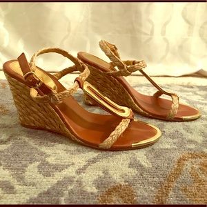 Mia Braided Raffia Rope Wedge Sandal