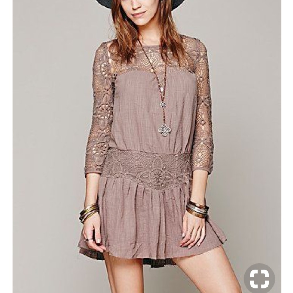 Free People lace drop waist dress 2