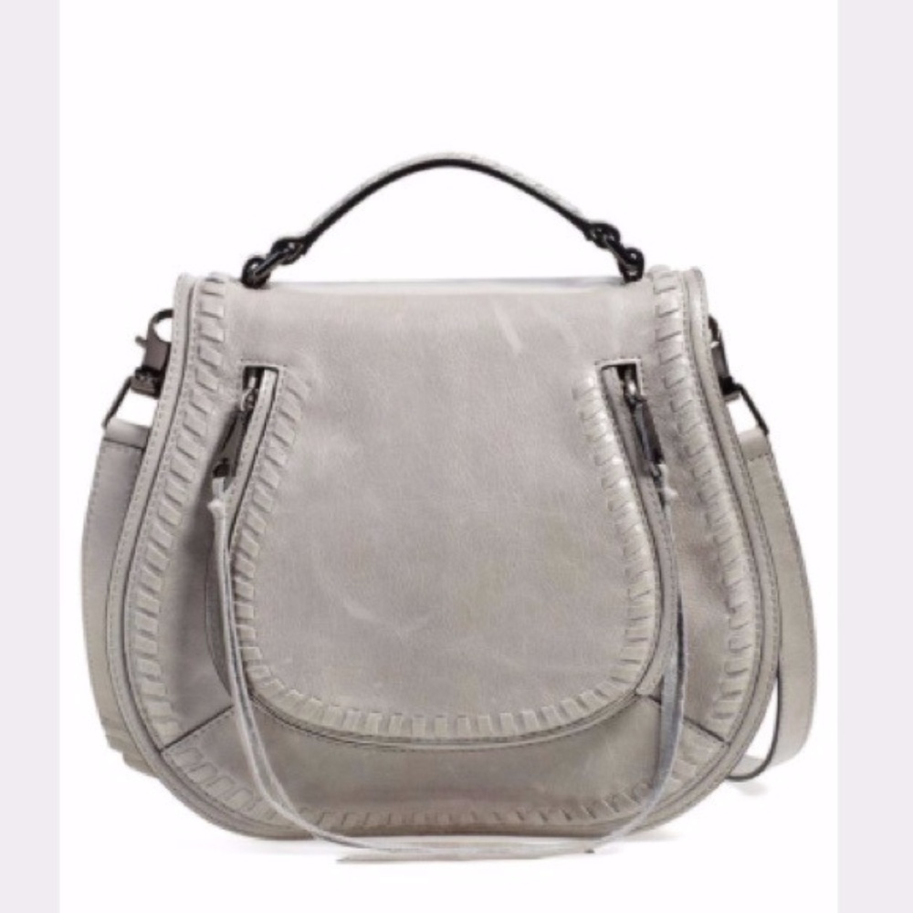 Rebecca Minkoff grey vanity saddle bag Crossbody