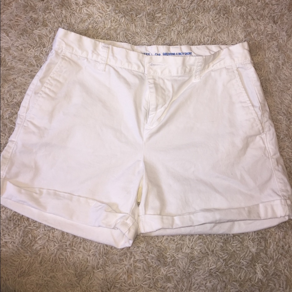 White high waisted shorts