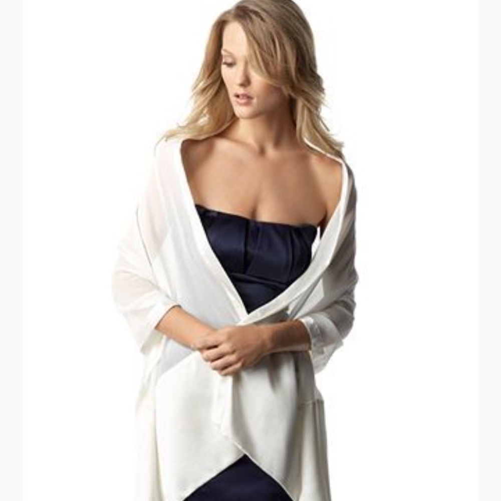 Style & Co Chiffon Satin Border Wrap