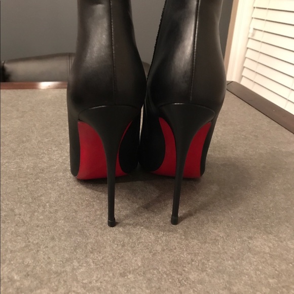 Christian louboutin Black Leather Bootie sz37 - Picture 4 of 5