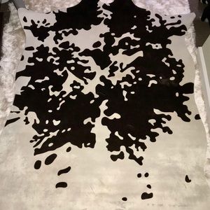 Faux cow print rug