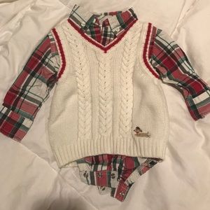 Collard onesie and vest