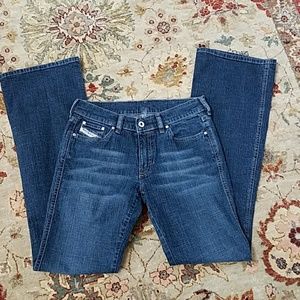 Diesel Cherone Womens Bootcut Blue Jeans Retro Low Rise 28W 32L Made in Italy