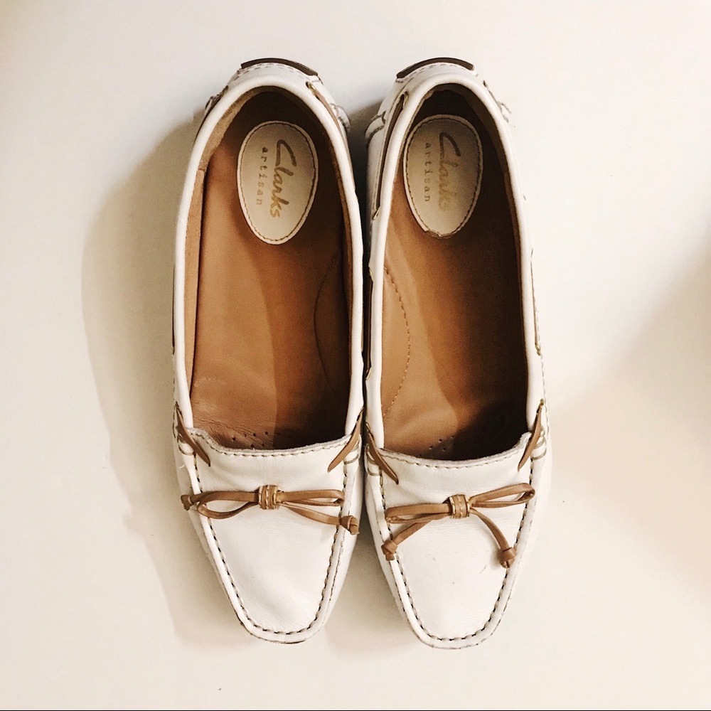 Clark’s White Loafers
