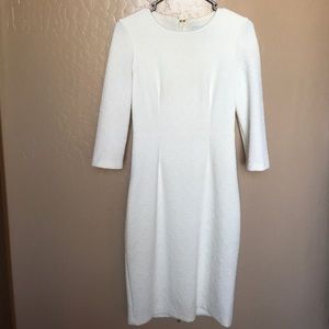 Cream Badgley Mischa Fitted Dress