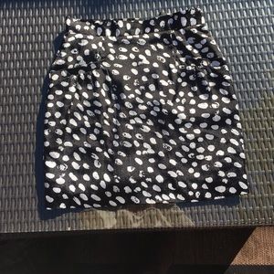 Black and white skirt with cute pattern