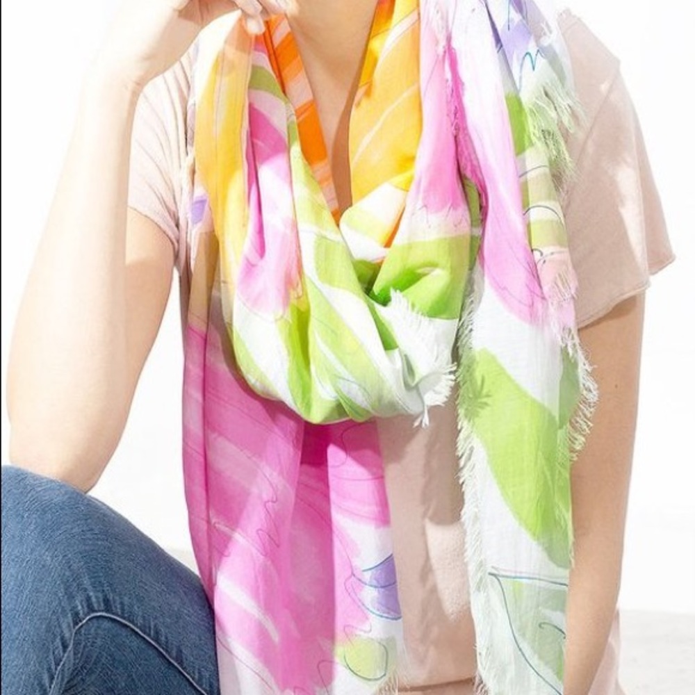 Hand painted scarf