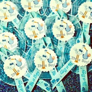 Baby shower corsages