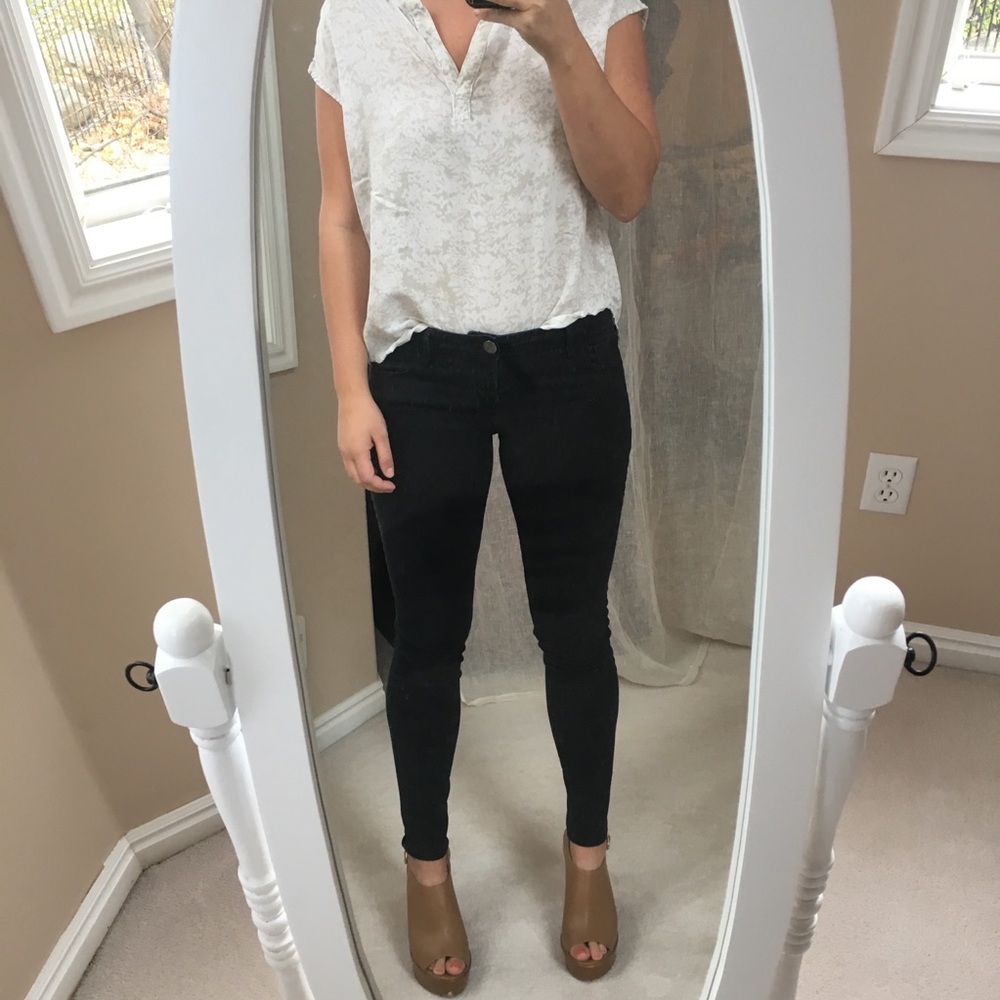 White Flowy Top