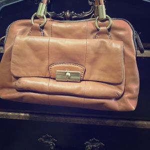 Leather coach purse