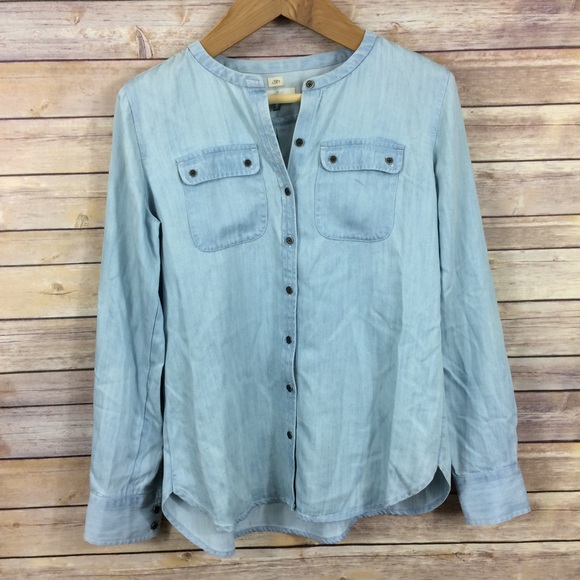 ann taylor denim shirt