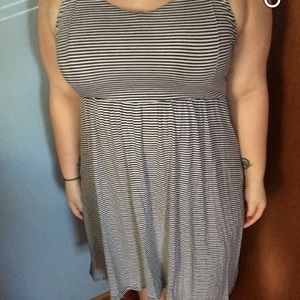 striped skater dress
